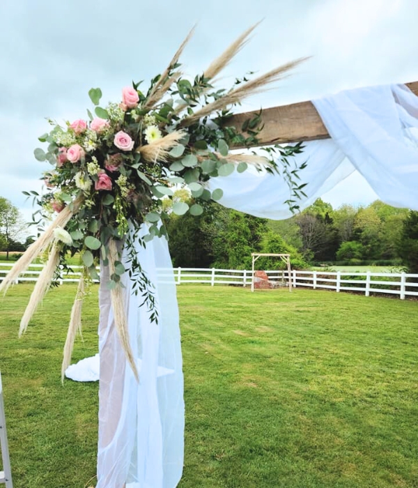 reception flowers on table as centerpieces